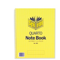 Notebook Quarto Spiral 60 leaf side open Spirax 593 pack 10 252 x 200mm 56056
