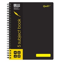 Notebook A4 5 SUBJECT Quill Q596 - pack 5  10596