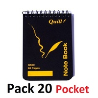 Notebook 112x77mm A7 Pocket Q560 96 page pack 20 PolyProp cover