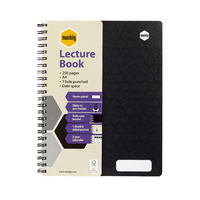 Lecture Book A4 250 page pack 5 Marbig 17180F 125 leaf side open NOT QLD