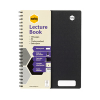 Lecture Book A4 140 page pack 10 Marbig 17181F 70 leaf Black PP
