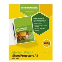 Sheet Protector A4  50 Micron box 100 25109 Marbig Medium Weight