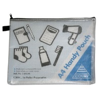 Handy Pouch A4 Zippered C641A Colby Black 275x350mm