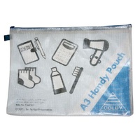 Handy Pouch A3 Colby C641A3 Blue fabric-backed metal zip 330x445mm
