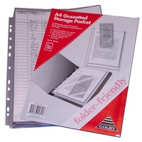 Binder Wallet A4 Document holder Pocket Expandable Gusseted Storage 30mm cap Colby 286-GP - pack 5 