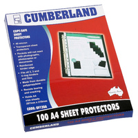 Sheet Protector A4  40 Micron box 100 Cumberland OF120A
