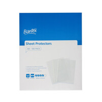 Sheet Protector A4  90 Micron Box 100 Bantex 2042 tough CLEAR EMBOSSED
