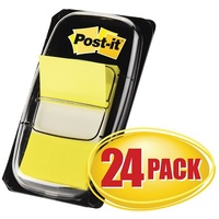 Flags Post it 680-5-24CP Yellow 25x43mm 24/pk 3M ID Cabinet Pack
