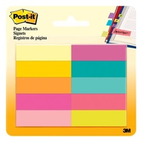 Page Markers Post-it 3M 10 Colour 670 10 AB Post-it® Page Markers, Assorted Bright Colours 12x50mm