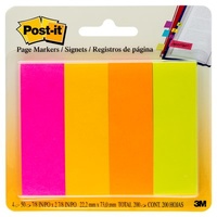 Page Markers Post-it 671-4AF Assorted Colours 23x73mm 4pk, 3M ID 70005255321