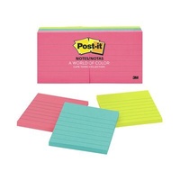Post It Note  76x 76 630-6AN Cape Town LINED 3m pack 6  70005249068