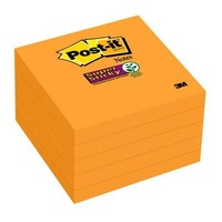 Post It Note  76x 76 654-5SSNO cube Orange Neon Recycled 70007053104