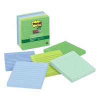 Post It Note 101x101mm 675-6SST Bora Bora LINED Super Sticky Recycled