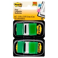 Flags Post it 680-GN2 Green 25x43mm 2 pack 3M ID 70071206034