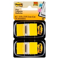 Flags Post it 680-YW2 Yellow 25x43mm twin pack 3M ID 70071206018 