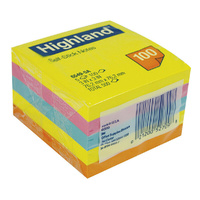 Post It Note  76x 76 6549-5A Highland 5 Bright Colours cube 