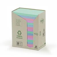 Post it Note  76x125 655-RTP Tower Pastel Pack 16 Post-it® 100% Recycled Notes, 76mm x 127mm, Asst Pastels, 16 Pads/Tower 3M