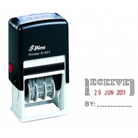 Stamper Dater 4mm S402 Received date Self Ink Shiny 2 colour Self Inking S-402