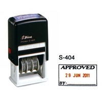 Stamper Dater 4mm S404 Approved Self inking stampers Shiny S-404