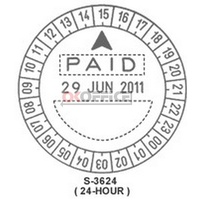 Stamper Dater CLOCK Face Dater 24 hour Shiny S3624 - each 