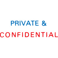 Stamp Pre-inked Private and CONFIDENTIAL in Red & Blue 5020100 Xstamper 2010 - each 