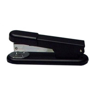 Stapler Colby 586 Optima Half Strip Black takes 26/6 or 26/4 staples with a clinch action