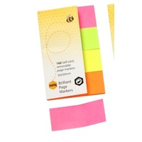 Pagemarkers Brilliant 20x50mm 4 Colours 160 sheets Paper Note Marbig