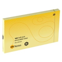 Stick on Notes  76x125 Yellow Marbig 1810505 - pack 12 