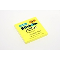 Stick On Beautone 75x75mm Neon Lemon 13032 Pack 12 Notes 