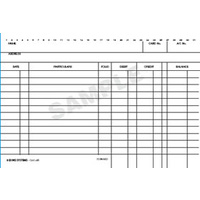 6x4 System Card Single ledger card Zions White 46RW Packet of 100 Blue ink on white card, printed both sides.