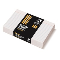 6x4 System Cards 100x150mm Ruled White Pack 100 141456