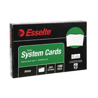 8x5 Cards Ruled White - pack 100 System Cards 8x5 inch or 125x200mm #26516
