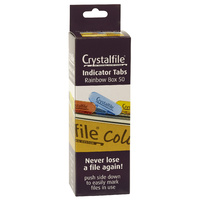 Suspension File Crystalfile Plastic tabs ROUNDED Rainbow 11365C box 50 top of suspension files