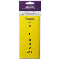 Suspension File Crystalfile Index Tabs ROUNDED AZ Yellow 111544C Pack 60