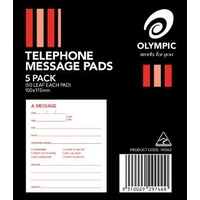 Telephone Message Pad No Clock 129746 - pack 5 