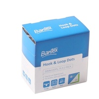 Hook And Loop 22mm Dots 1.8m 75 of each Bantex 