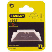 Utility Blades for Stanley Knife 11921 - pack 5  1-11-921 1192 STANLEY REPLACEMENT BLADES