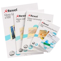 Laminating Pouch  A4  75 Micron pack 100 Gloss Rexel 41621