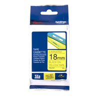 Brother TZe641 18mm x 8m Black on Yellow TZe-641 P-Touch - each 