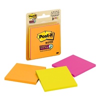 Highland 6549-B Sticky Note Pads, 3 x 3, Assorted, 100 Sheets 