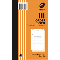 Order Books 8x5 Duplicate 738 Carbonless - each + discounts