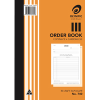Order Books A4 Duplicate 740 Carbonless 07450 - each 