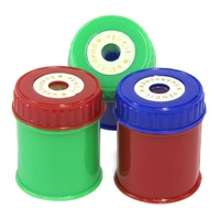 Pencil Sharpener round barrel colours  pack 3 asst