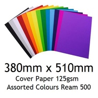 Cover Paper 380x510mm 125gsm Ream 500 assorted Colours