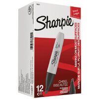 Marker Sharpie Perm Chisel S38201 Black Box 12 #38201