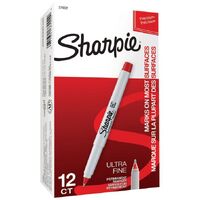 Marker Sharpie ULTRA Fine 0.3mm Red Box 12 Permanent S37002
