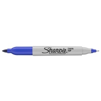 Marker Sharpie Twin Tip S32003 Blue Box 12
