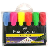 Highlighter Faber Textliner 48 Wallet 6 Solid Barrel Faber Castell