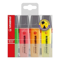 Highlighter Stabilo Boss Assorted wallet 4 #70/4 0070270 70270
