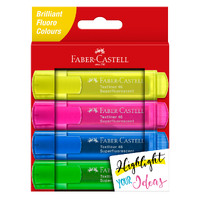 Highlighter Faber Textliner Ice  wallet 4 Assorted # 57-4802-04 collaborate AND LISTEN